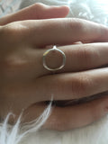 Open Circle Silver Ring
