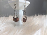 Copper Textured Drop Earrings