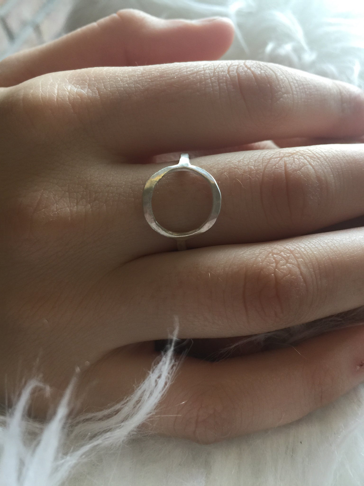 Diamond Ring / Bypass Ring / Overlap Open Diamond Ring / Minimalist Ring  /Brilliant Cut Bezel Diamonds Ring / Open Ring / Stackable Ring