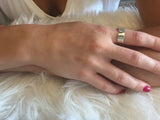 Silver V Design Ring